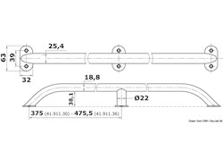Corrimano inox mm 915