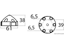 Anodo compatibile con eliche Max-Prop 25/28 mm