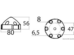 Anodo compatibile con eliche Max-Prop 35/45 mm