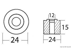 Anodo zinco a rondella mm 24x14