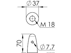 Ogiva zinco per elica Ø 22/25/30 mm