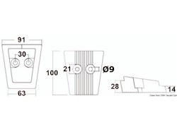 Anodo magnesio piede Volvo SX/DPS