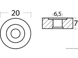 Anodo alluminio Mercury a rondella