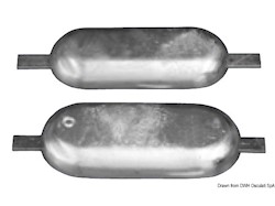 Anodo magnesio da saldare mm 300 x 80 1,5 kg