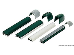 Profilo parabordo in materiale plastico rigido duralene con inserto in PVC flessibile