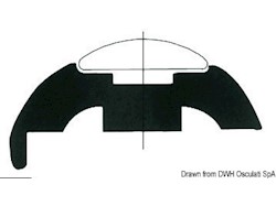 Base per profili PVC bianco 50 mm