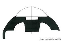 Base per profili PVC bianco 60 mm