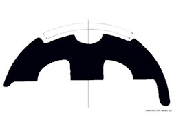 Base per profili PVC bianco 45 mm