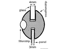 Profilo per finestrini 26 x 20 mm