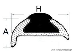 Profilo parabordo alluminio anodizzato 25 x 7 mm (barre da 6 m)