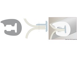 Profilo parabordo PVC 33 x 30 mm nero