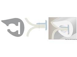 Profilo parabordo PVC 36 x 38 mm nero