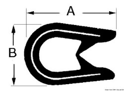 Profilato PVC bianco 4 x 6 mm