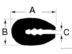 Profilo PVC nero 3,5 mm  (rotolo 24 m)