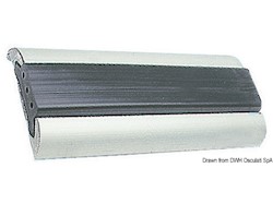 Profilo parabordo alluminio anodizzato 75 x 15 mm (barre da 6 m)