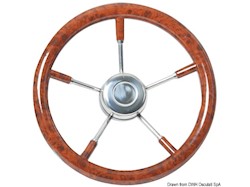 Volante con razze in acciaio inox