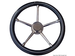 Volante A inox/carbonio 350 mm