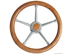 Volante A inox/teak 350 mm