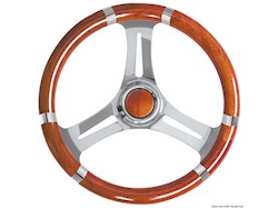Volante B inox/mogano 350 mm