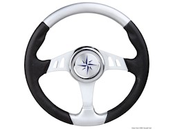 Volante Skipper nero/argento mm 350