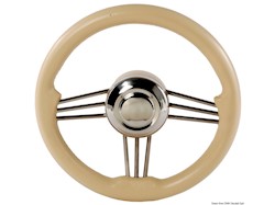 Volante inox+poliuretano crema 350 mm
