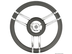 Volante Apollo inox+poliuretano Ø 350 mm grigio