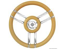 Volante Apollo inox+poliuretano Ø 350 mm avorio