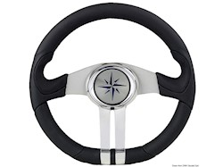 Volante nero razze argento/cromo