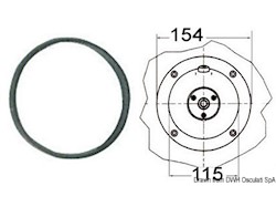 Flangia per timoneria idraulica