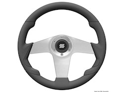 Volante UFLEX Pianosa nero 350 mm razze argento