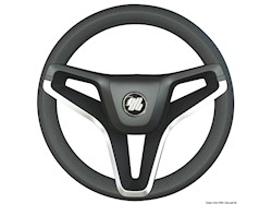 Volante Portofino nero 350mm razze profilo argento