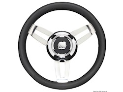 Volante Morosini nero 350mm razze inox 304