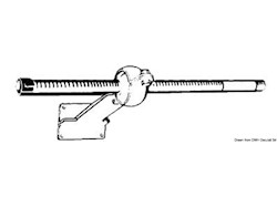 Staffa di poppa in ferro verniciato e acciaio Inox