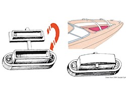 Piastrina ottone cromato teloni 67 x 14 mm