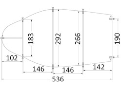 Telone universale cm 427/488 grigio 300D