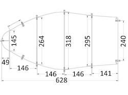 Telone universale cm 518/579 grigio 300D