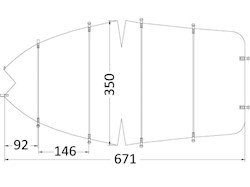 Telone universale cm 550/610 grigio 300D