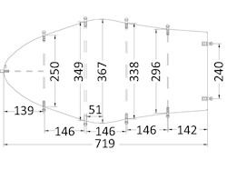 Telone universale cm 580/650 grigio 300D