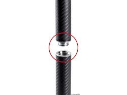 Palo in carbonio 900+900 mm smontabile