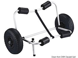 Carrellino pieghevole per kayak