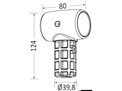 Giunto a T per T top tubo 44 mm