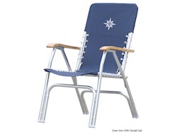 Sedia pieghevole alluminio Deck blu
