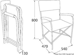 Sedia Dolce Vita blu in inox