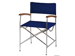 Sedia Dolce Vita blu in inox