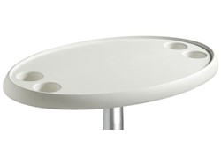 Tavolo ovale bianco 762 x 457 mm