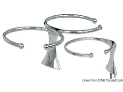 Portabicchieri inox singolo con prigionieri