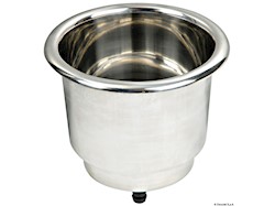 Portabicchieri con drenaggio Delux Inox LED