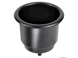 Portabicchieri inox nero op. con drenaggio logo