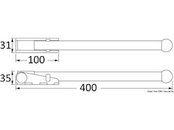Maniglia abbattibile di risalita universale per plancetta di poppa