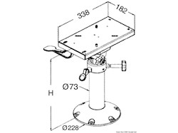base e colonna + supporto sedile h. 340/470